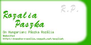 rozalia paszka business card