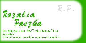 rozalia paszka business card